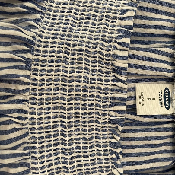 Striped Smocked Tank Top Blue White Old Navy - Picture 8 of 8